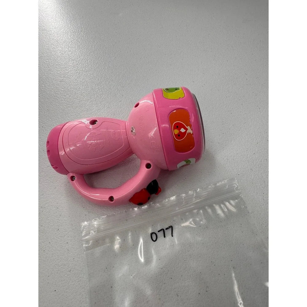 VTech Spin and Learn Color Flashlight Pink Toddler Toy Musical Stuffed Animal